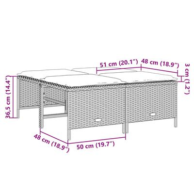 vidaXL sofasæt 5 dele med hynder polyrattan grå