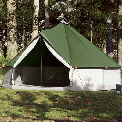 vidaXL 12-personers campingtelt vandtæt grøn
