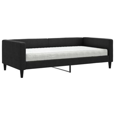 vidaXL daybed med madras 100x200 cm stof sort