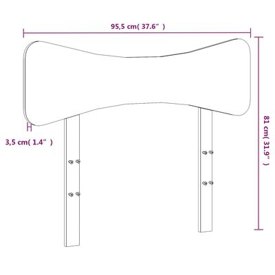 vidaXL sengegavl 90 cm massivt fyrretræ gyldenbrun