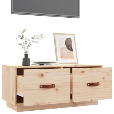 vidaXL tv-bord 80x34x35 cm massivt fyrretræ