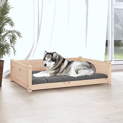 vidaXL hundeseng 105,5x75,5x28 cm massivt fyrretræ