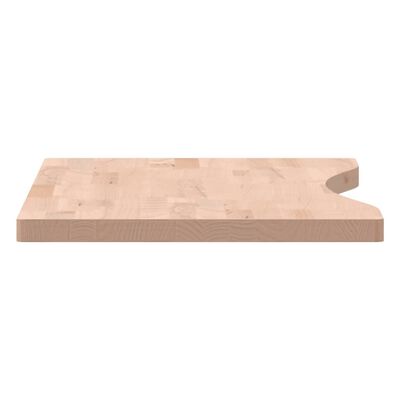 vidaXL skrivebordsplade 80x(36-40)x2,5 cm massivt bøgetræ