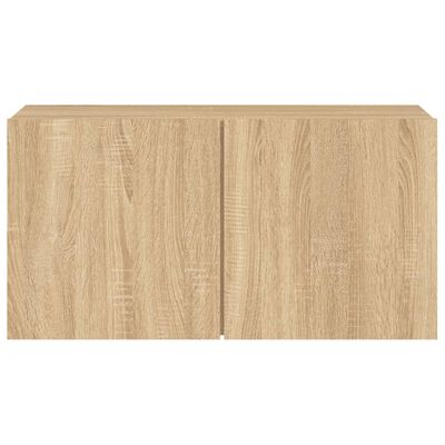 vidaXL væghængt tv-bord 80x30x41 cm sonoma-eg