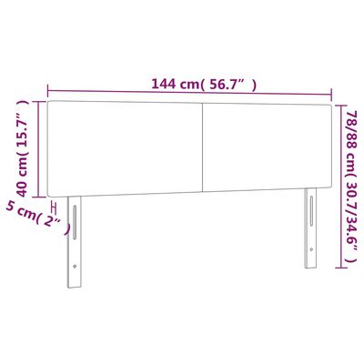 vidaXL sengegavle 2 stk. 72x5x78/88 cm kunstlæder hvid