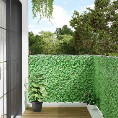 vidaXL altanafskærmning 300x120 cm PVC plantedesign grøn