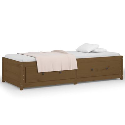 vidaXL daybed 80x200 cm massivt fyrretræ gyldenbrun