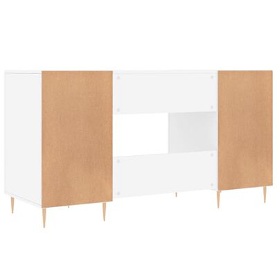 vidaXL skrivebord 140x50x75 cm konstrueret træ hvid