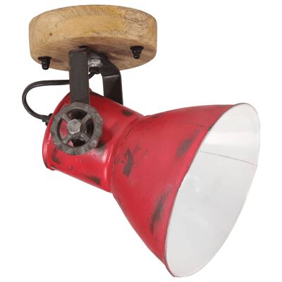 vidaXL væglampe 25 W 11,5x11,5x25 cm E27 rustik rød