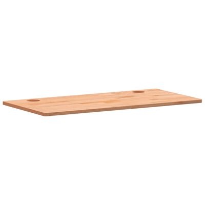 vidaXL skrivebordsplade 110x55x1,5 cm massivt bøgetræ