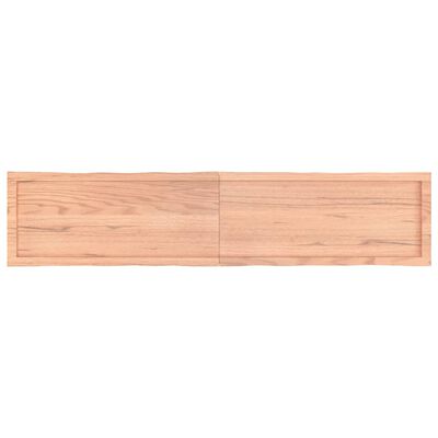 vidaXL bordplade 180x40x(2-4) cm naturlig kant behandlet træ lysebrun