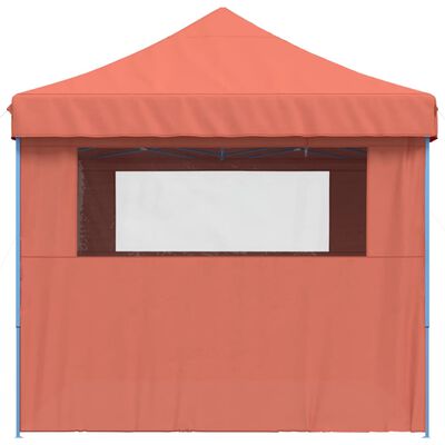 vidaXL foldbart pop-up festtelt med 4 sidevægge terracotta