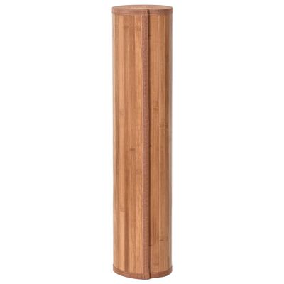 vidaXL gulvtæppe 80x1000 cm rektangulær bambus naturfarvet