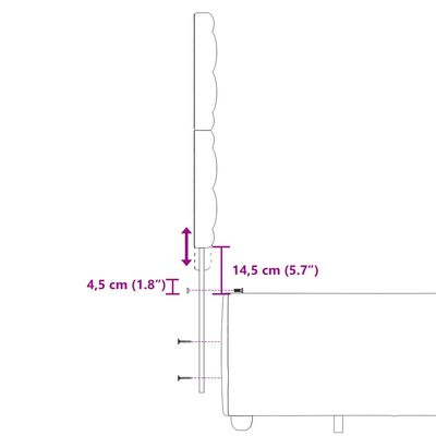 vidaXL kontinentalseng med madras 180x200 cm stof blå