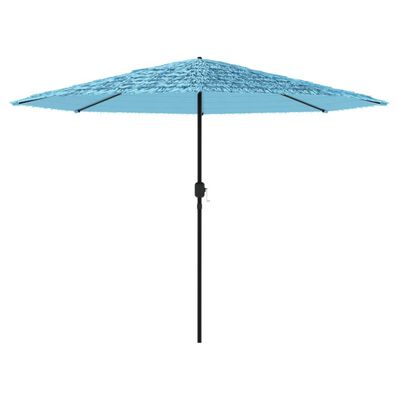 vidaXL haveparasol med stålstang 388x388x248 cm blå