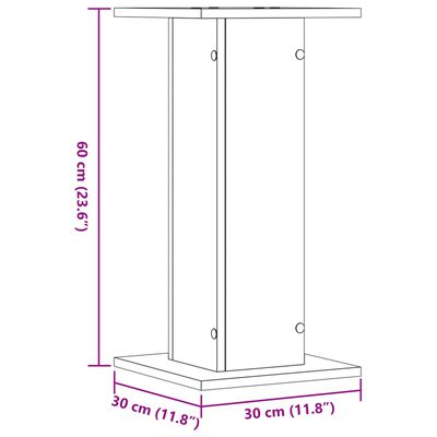 vidaXL højtalerstativer 2 stk. 30x30x60 cm konstrueret træ sonoma-eg