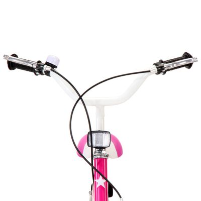 vidaXL børnecykel 16 tommer sort og pink