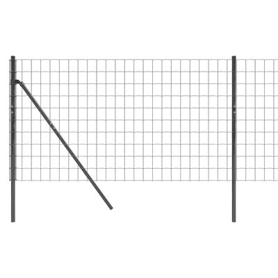 vidaXL trådhegn 1,1x10 m galvaniseret stål antracitgrå