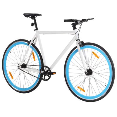 vidaXL cykel 1 gear 700c 51 cm hvid og blå