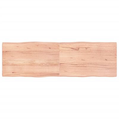 vidaXL bordplade 160x50x(2-4) cm naturlig kant behandlet træ lysebrun