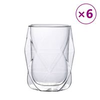 vidaXL dobbeltvægget glas 6 stk. 350 ml