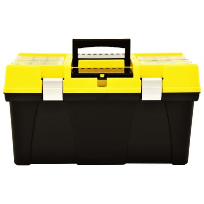 vidaXL værktøjskasse 595x337x316 mm plastik gul