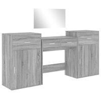 vidaXL makeupbord 4 dele konstrueret træ grå sonoma-eg