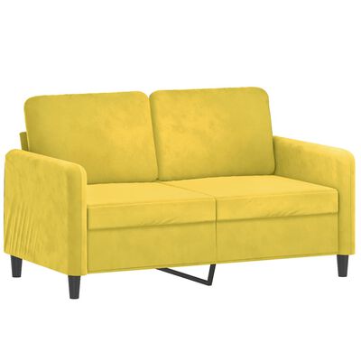 vidaXL 2-personers sofa 120 cm fløjl gul