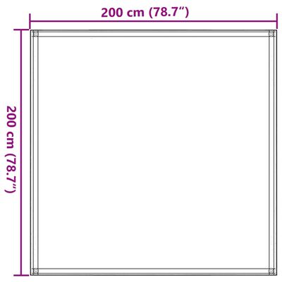 vidaXL telttæppe 200x200 cm HDPE sandfarvet