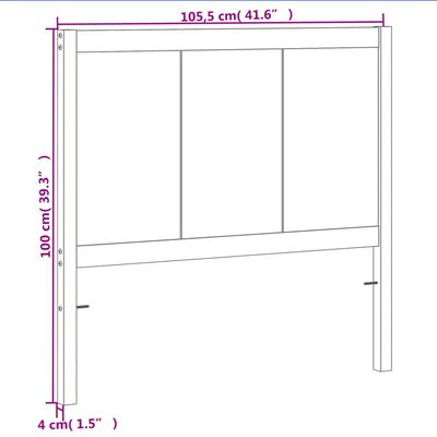 vidaXL sengegavl 100 cm massivt fyrretræ gyldenbrun