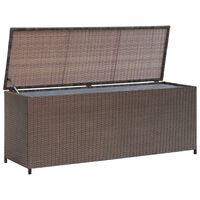 vidaXL udendørs opbevaringkasse brun 120x50x60 cm polyrattan