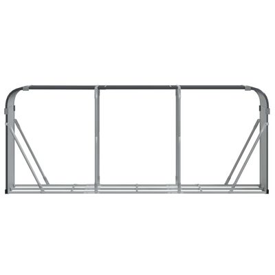 vidaXL brændestativ 234x45x100 cm galvaniseret stål antracitgrå