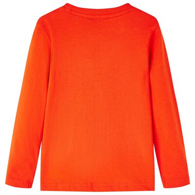 Langærmet T-shirt til børn str. 140 cm orange