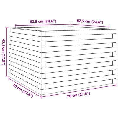 vidaXL plantekasse 70x70x45,5 cm imprægneret fyrretræ