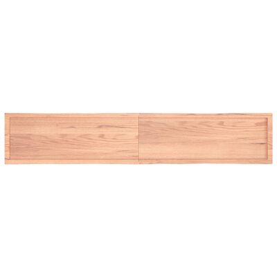 vidaXL bordplade 220x40x(2-6) cm naturlig kant behandlet træ lysebrun