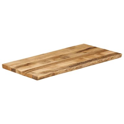 vidaXL bordplade 110x60x3,8 cm naturlig kant massivt ru mangotræ