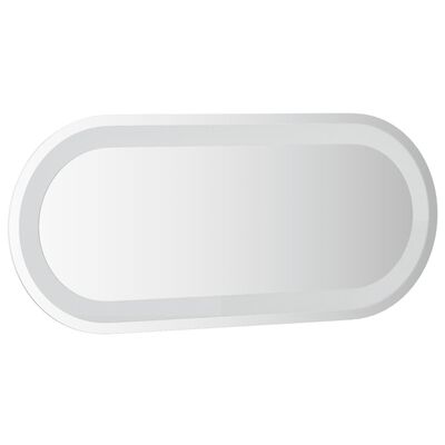 vidaXL LED-badeværelsesspejl 70x30 cm oval