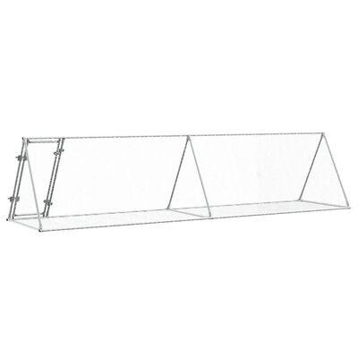 vidaXL kaninbur 400x105x91 cm galvaniseret stål sølvfarvet