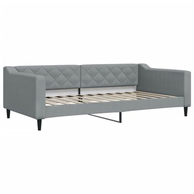 vidaXL daybed med udtræk og skuffer 100x200 cm stof lysegrå