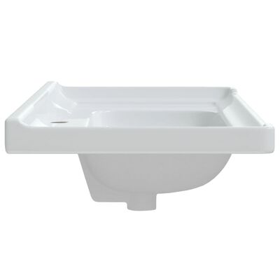 vidaXL badeværelsesvask 100x48x23 cm rektangulær keramisk hvid