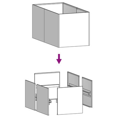 vidaXL plantekasse 80x40x40 cm cortenstål