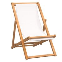 vidaXL dækstol 56x105x96 cm teak cremefarvet