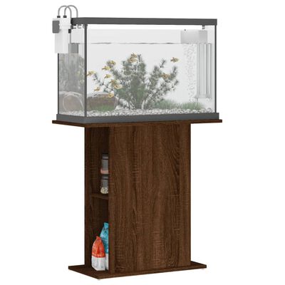 vidaXL akvariebord 75x36x72,5 cm konstrueret træ brun egetræsfarve