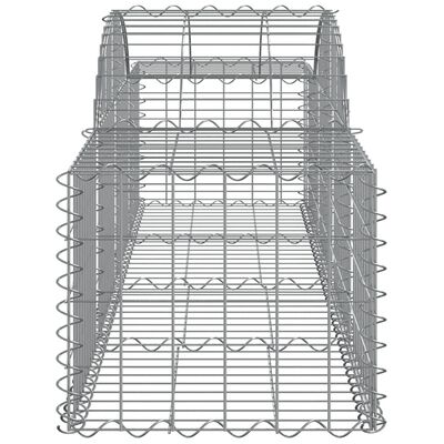 vidaXL buede gabionkurve 12 stk. 200x50x40/60 cm galvaniseret jern