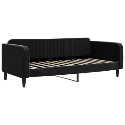 vidaXL daybed med madras 90x200 cm velour sort