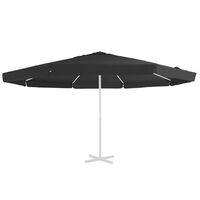 vidaXL udskiftningsdug til parasol 500 cm sort