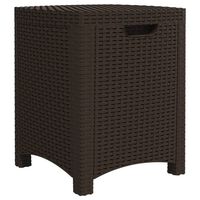 vidaXL opbevaringsboks til haven 39x39x46 cm polyrattan brun