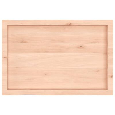 vidaXL bordplade 80x50x(2-4)cm naturlig kant ubehandlet massivt træ