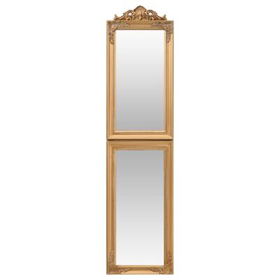 vidaXL fritstående spejl 45x180 cm guldfarvet