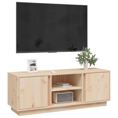 vidaXL tv-bord 110x35x40,5 cm massivt fyrretræ